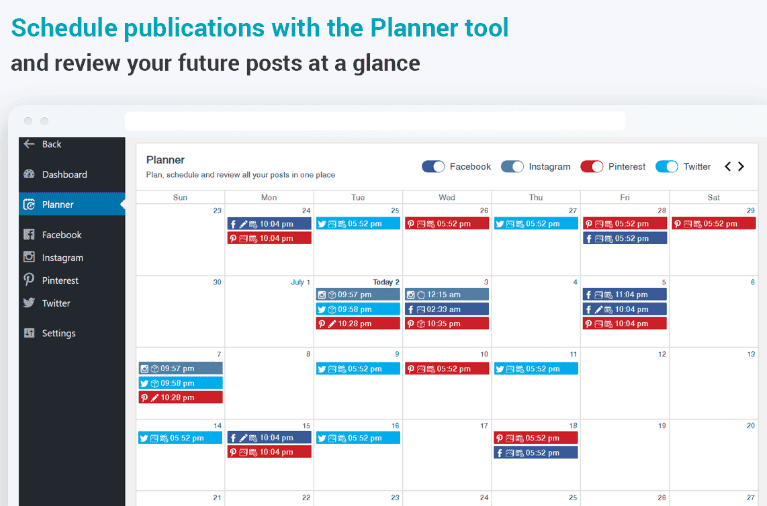 A screenshot of social rabbits social media post planner. Used in the article Automate your Social Media Posts. 