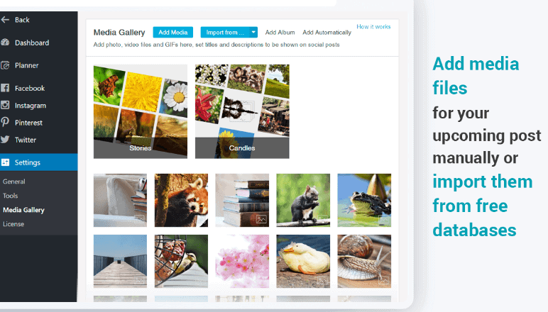 A screenshot of Social Rabbits media gallery used in the article Automate your Social Media Posts.