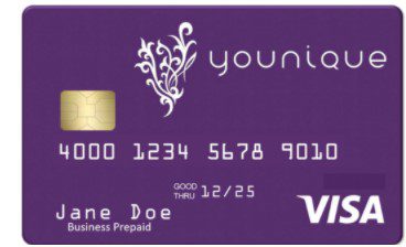 Younique Visa Card used in the article Younique Makeup MLM