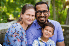A photo of Syed Balkhi and his family used in the article Rank Math SEO vs All in One SEO