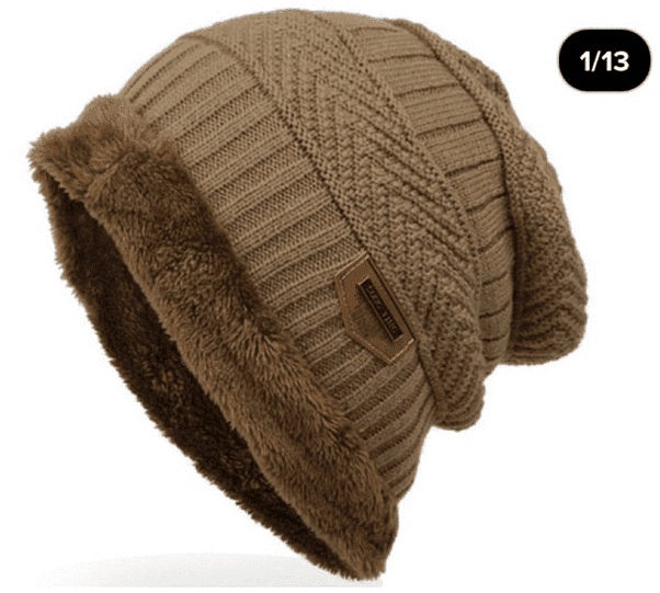 A brown woolen beanie with fur around the base. Used in the article why I am skeptical of product reviews.