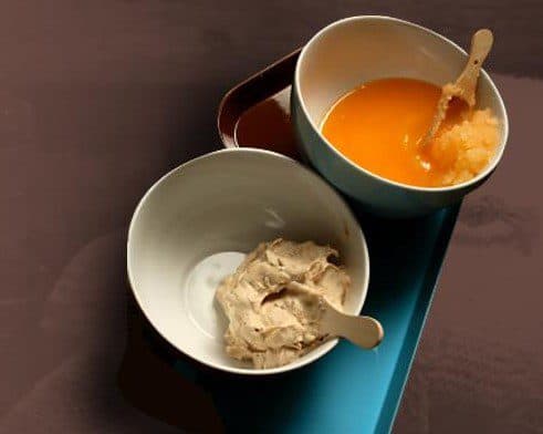 Two small bowls with soap making ingredients,Used in the article, 11 Unusual hobbies you might try.