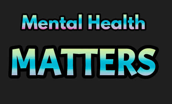 A Mental Health Matters poster on a black background. Used in the article Navigating the Red flags of MLMs.