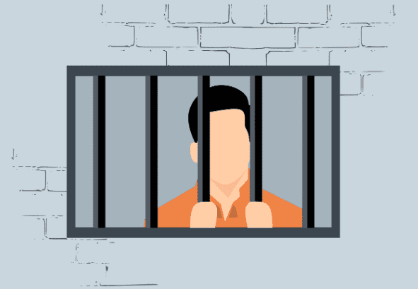 A face looking through the bars of a jail. Used in the article, Why MLMs can be additive.
